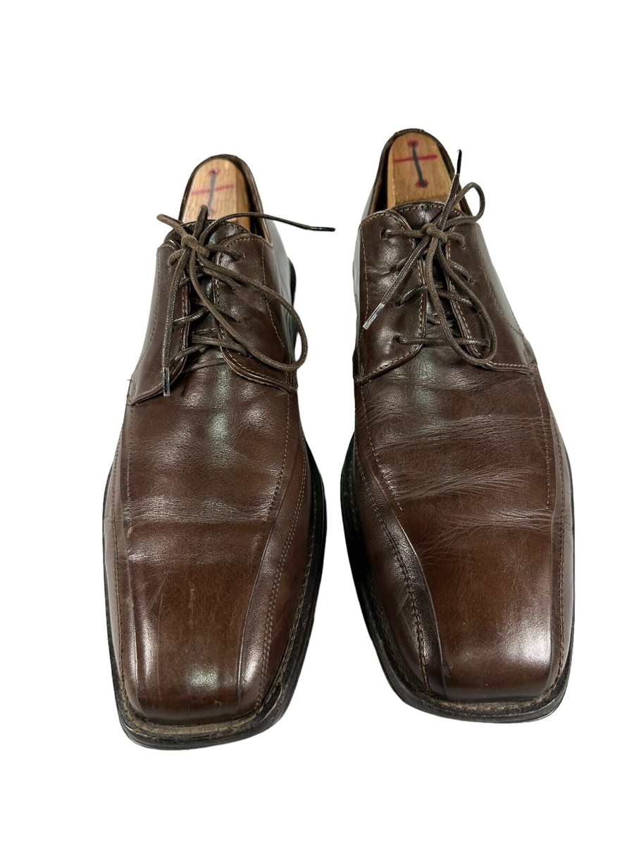 Johnston & Murphy Mens Size 9 M Brown Leather Apron Toe  display picture 2