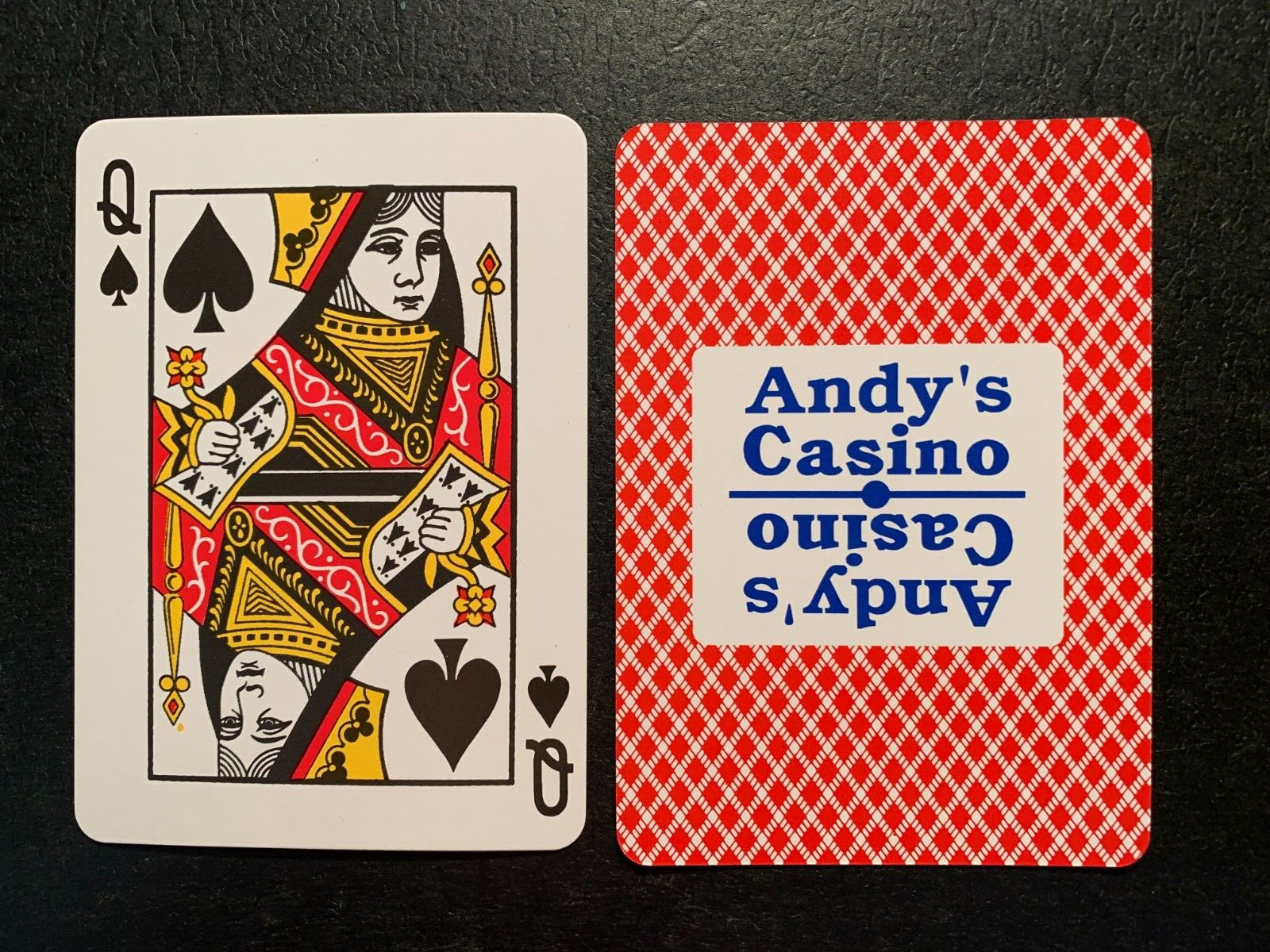 swap playing card  QUEEN OF SPADES  Andy's Casino PLAYERS BRAND Taiwan