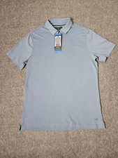 Banana Republic Men's Size L Cotton Gray Polo 2 Button Luxe Touch Performance