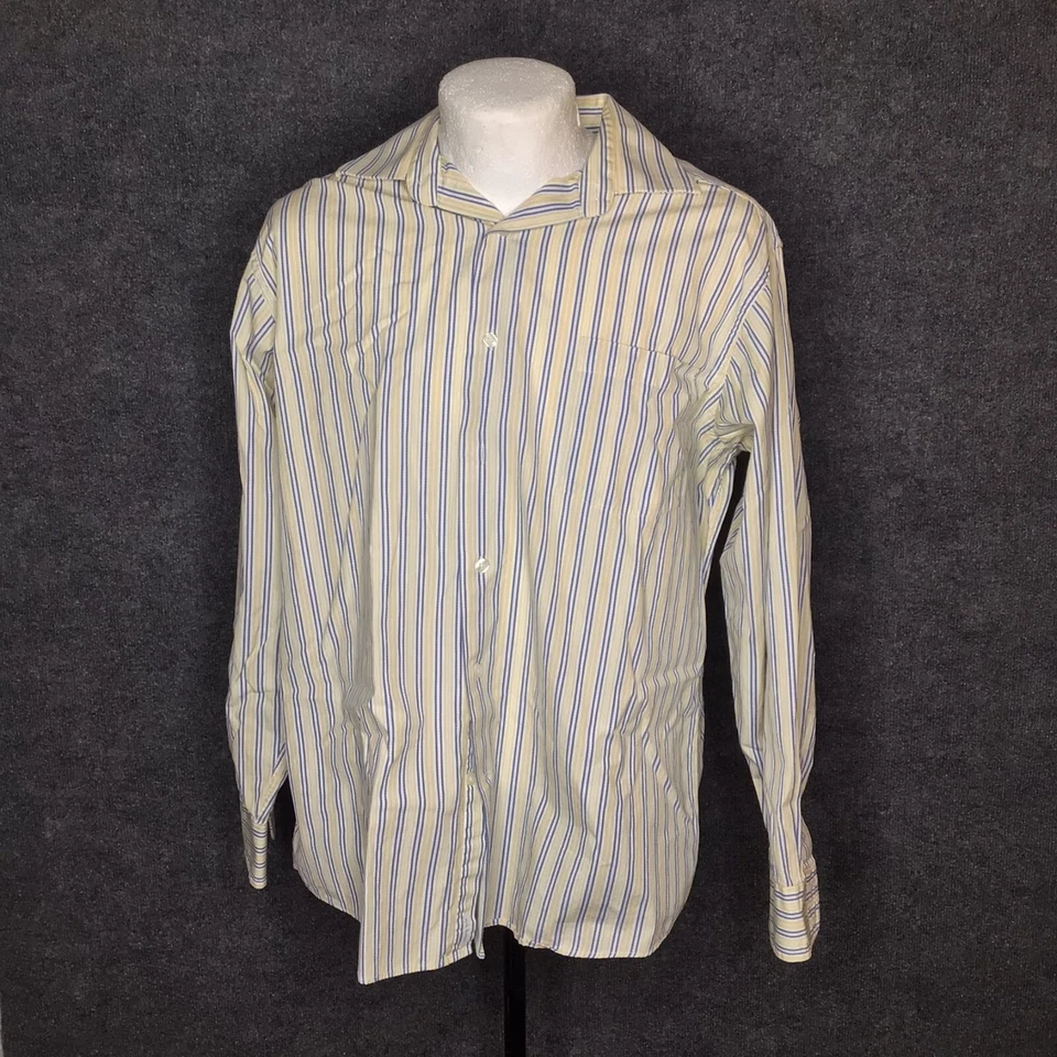 Alex Canon Dress Shirt 16 34/35 Men's Multi color Striped Long Sleeve Button up - Image 2 of 4