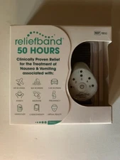 Reliefband 50 Hour relief for the treatment of nausea and vomiting.