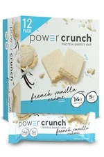 Power Crunch French Vanilla Protein Bars 1.4 Oz Pack Of 12 High Protein Snack