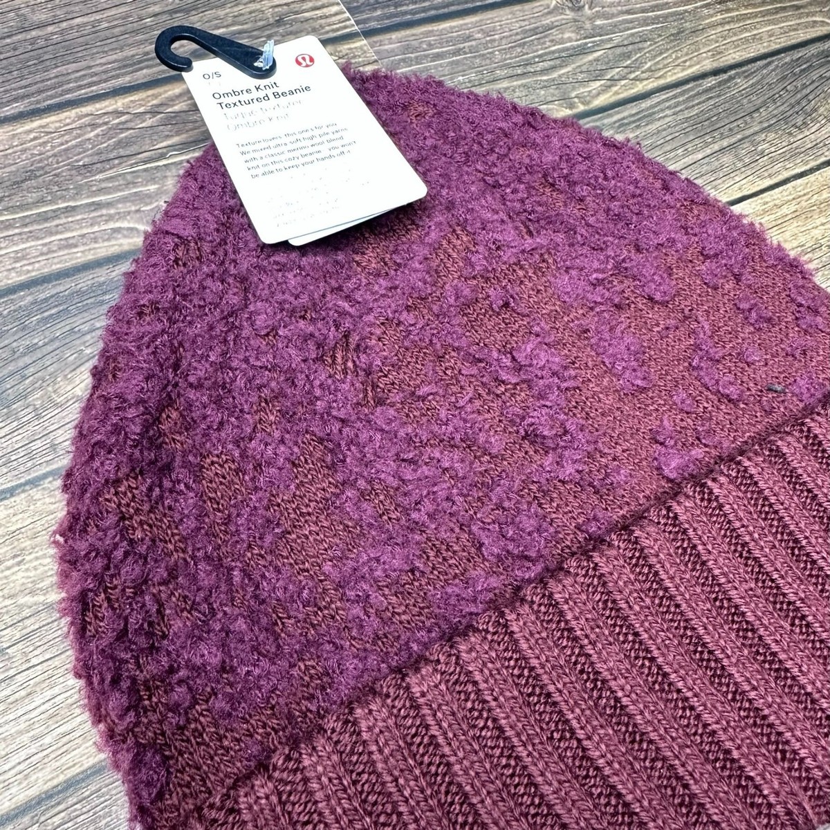 Lululemon Women’s Ombre Knit Textured Beanie, Red Merlot, NWT Lululemon Ombre Knit Textured Beanie NWT O/S (Red Merlot) | eBay main image 2