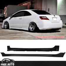 Side Skirts For 06-11 Honda Civic 2-Door Mugen Style Pair Left & Right Side - PU