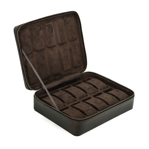 8/10/12 Slots Genuine Leather Watch Box Case Organizer Display Jewelry Storage - Picture 19 of 26