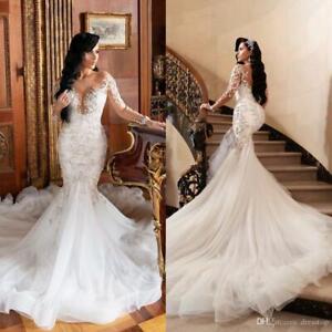 long sleeve lace applique wedding dress