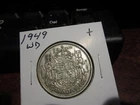 1949 - WD - Canada - 50 cent silver coin - Canadian half dollar