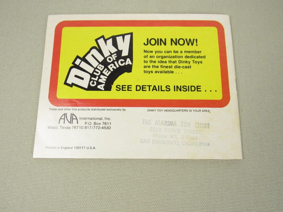 Dinky Toy Catalog No. 11 1975 w/ Intact Order Form Excellent Condition Die Cast - Image 4 of 4