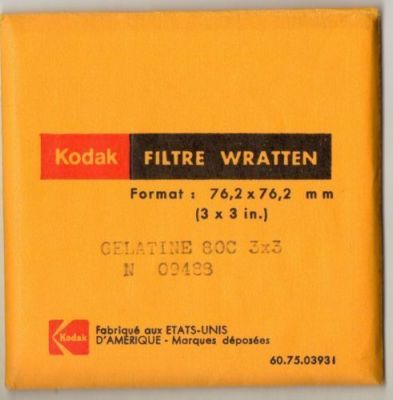 Filtre UV Kodak Wratten – 101,6 Mm Carré, Vintage USA, Monture Baïonnette