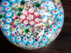 MILLEFIORI GLASS 1892 ART PAPERWEIGHT HAND MADE VENETIAN ITALY VICTORIAN ANTIQUE — photo 8