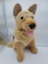Circo Realistic Tan Black German Shepherd Soft Stuffed Plush Puppy Dog Licker 