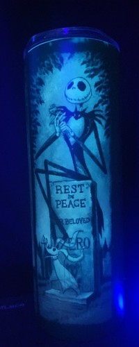 Vaso Nightmare b4 Navidad Jack Sally Boogie Glow In The Dark 20 oz (NUEVO) - Imagen 4 de 7