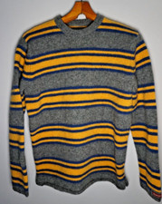 Vintage Abercrombie and Fitch Knit Wool Sweater XL Mens 90s Striped Shetland