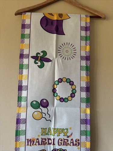 Happy Mardi Gras Table Runner, Mardi Grass Table Runner - Picture 3 of 7