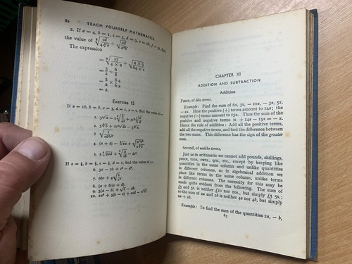 1942 "TEACH YOURSELF MATHEMATICS" VINTAGE HARDBACK BOOK (P3) - Picture 15 of 20