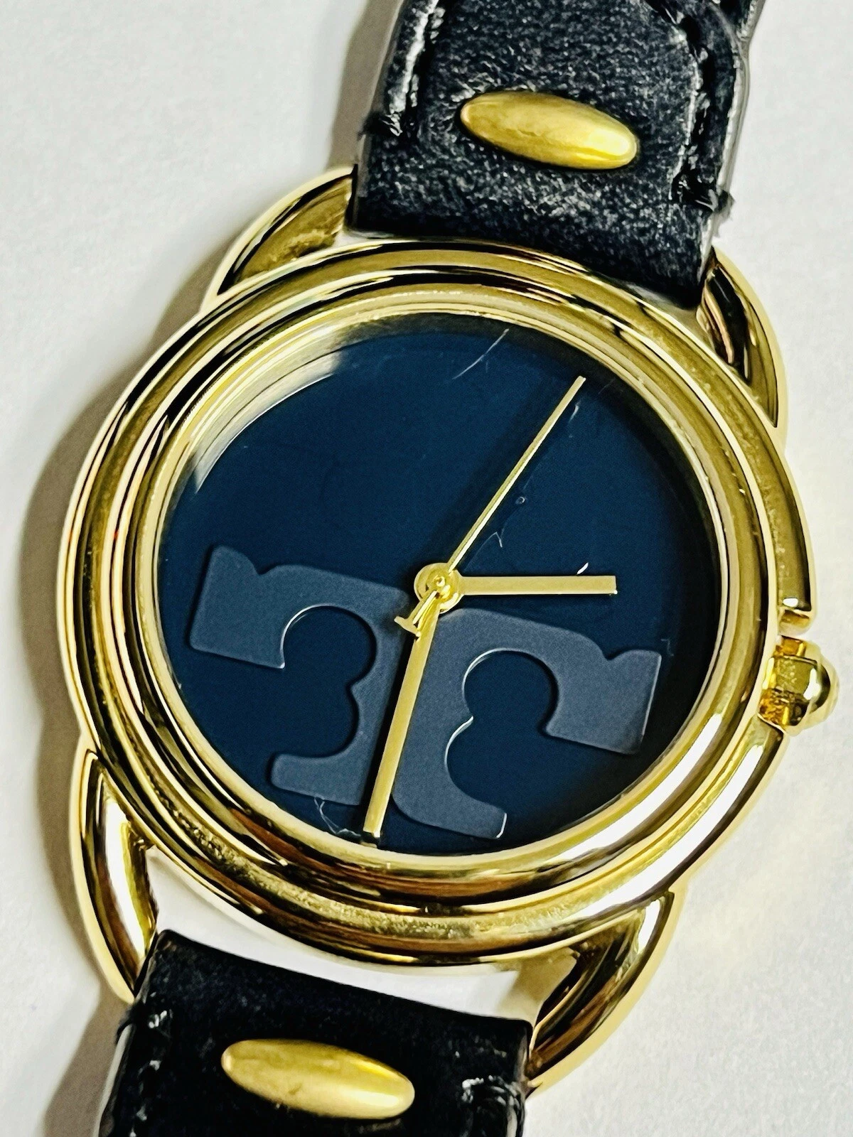 Orologio Tory Burch in pelle intrecciata tono oro TBW 7221 32 mm