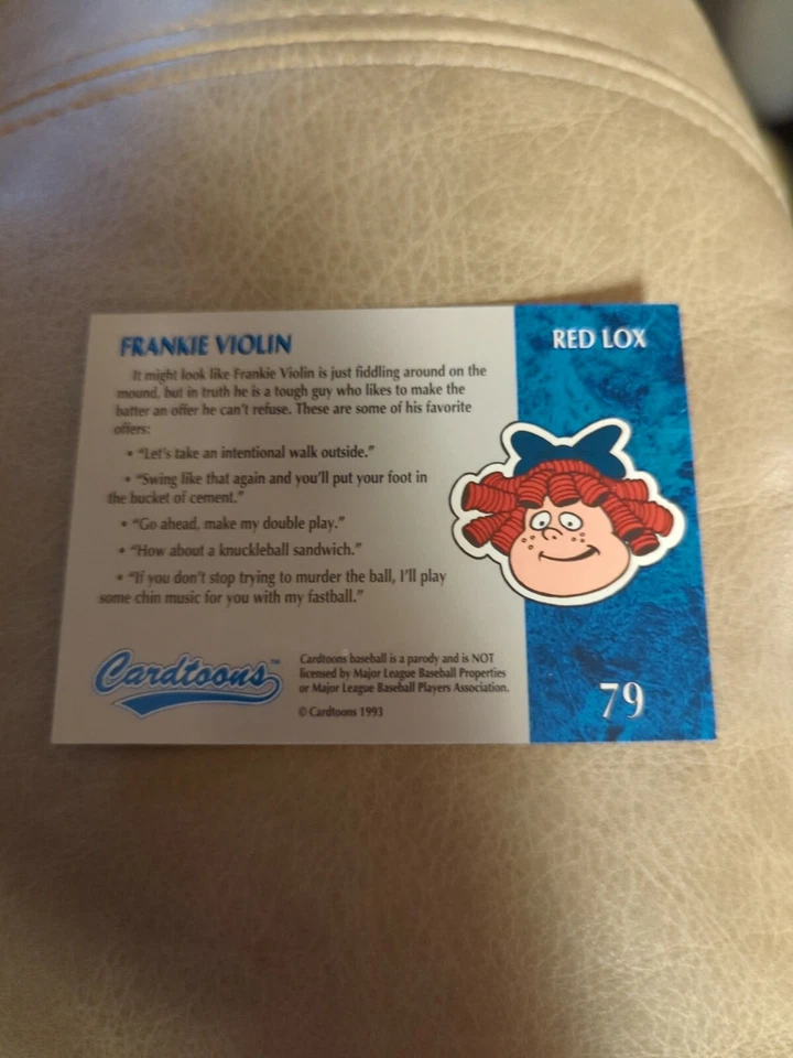 1993-95 Cardtoons Frank Viola Frankie Violin #79 - Image 2 of 2