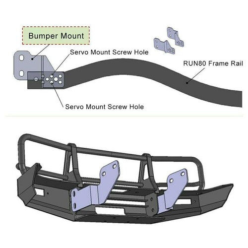 1/10 RC Crawler Land Cruiser LC80 Interior Body Mount Roof Rack for SCX10 TRX4 - Picture 2 of 23
