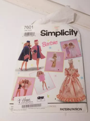 Barbie Doll pattern - Simplicity 7601 uncut