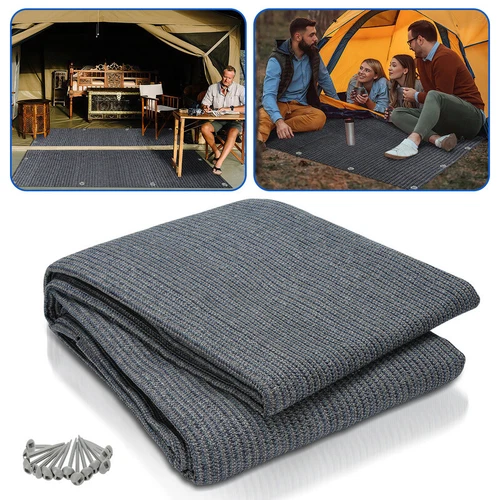 HDPE Vorzeltteppich 2 bis 6 m Teppich Zeltteppich mit Heringe Campingteppich