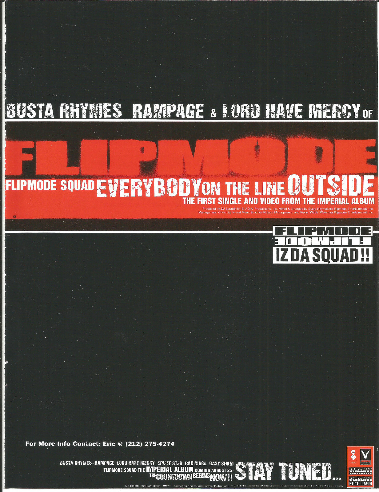 TATYANA ALI  Daydreamin FLIPMODE SQUAD Everybody PROMO TRADE AD Poster of 98 CD