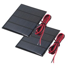 2Pack 12V 1.5W Solar Panel Small Cell Module Epoxy Mobile DC Battery Charger DIY