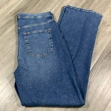GAP High Rise 90s Loose Medium Wash Stretch Jeans size 33/16 Tall
