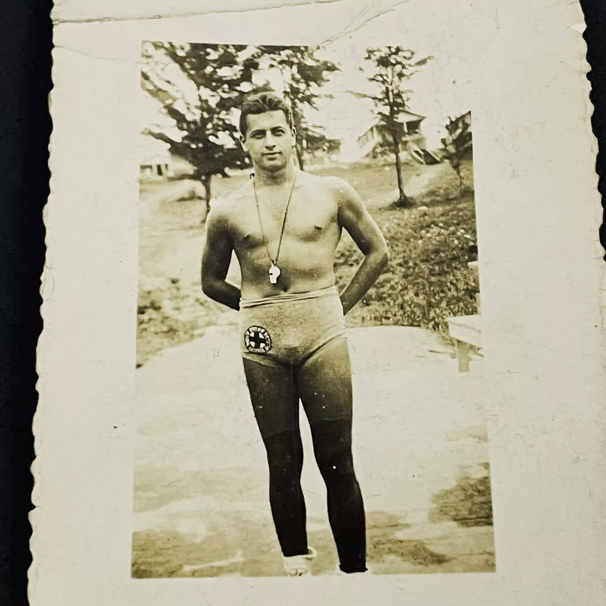 Original VTG Antique Lifeguard Male Affection Gay Amateur Photograph 1920s  Man | eBay