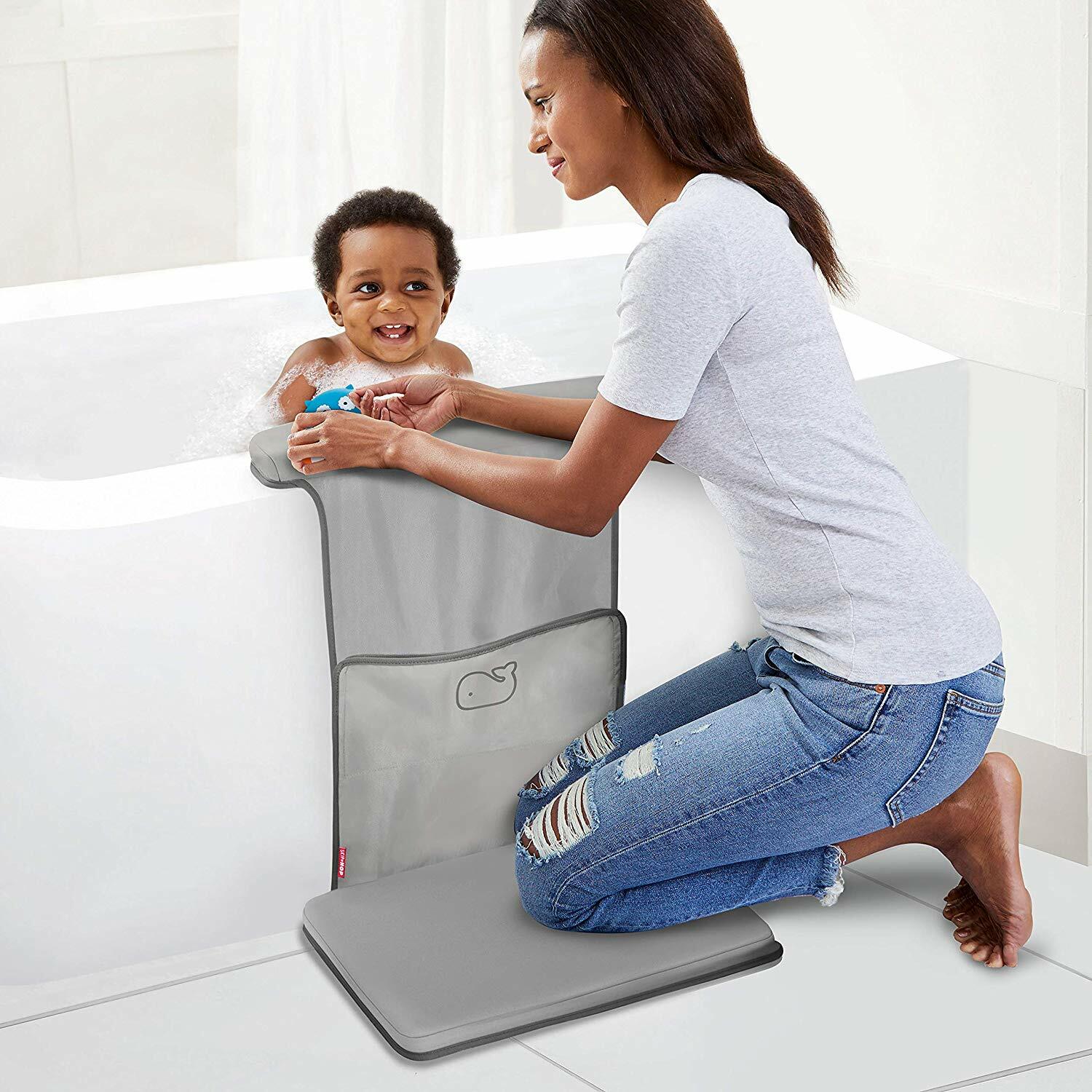 moby baby bath grey