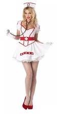 Image of Nurse Heart Breaker White Midwife Hospital Uniform Role Play Womens Costume