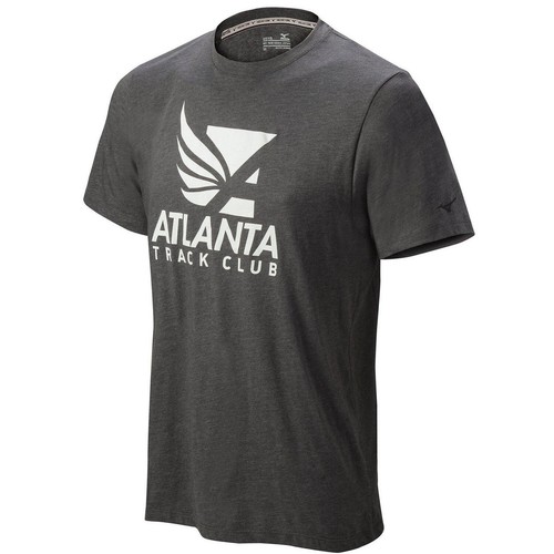 Mizuno, NEW Men's MIZUNO CORE T-Shirt Atlanta Track Club - Charcoal / White Graphic