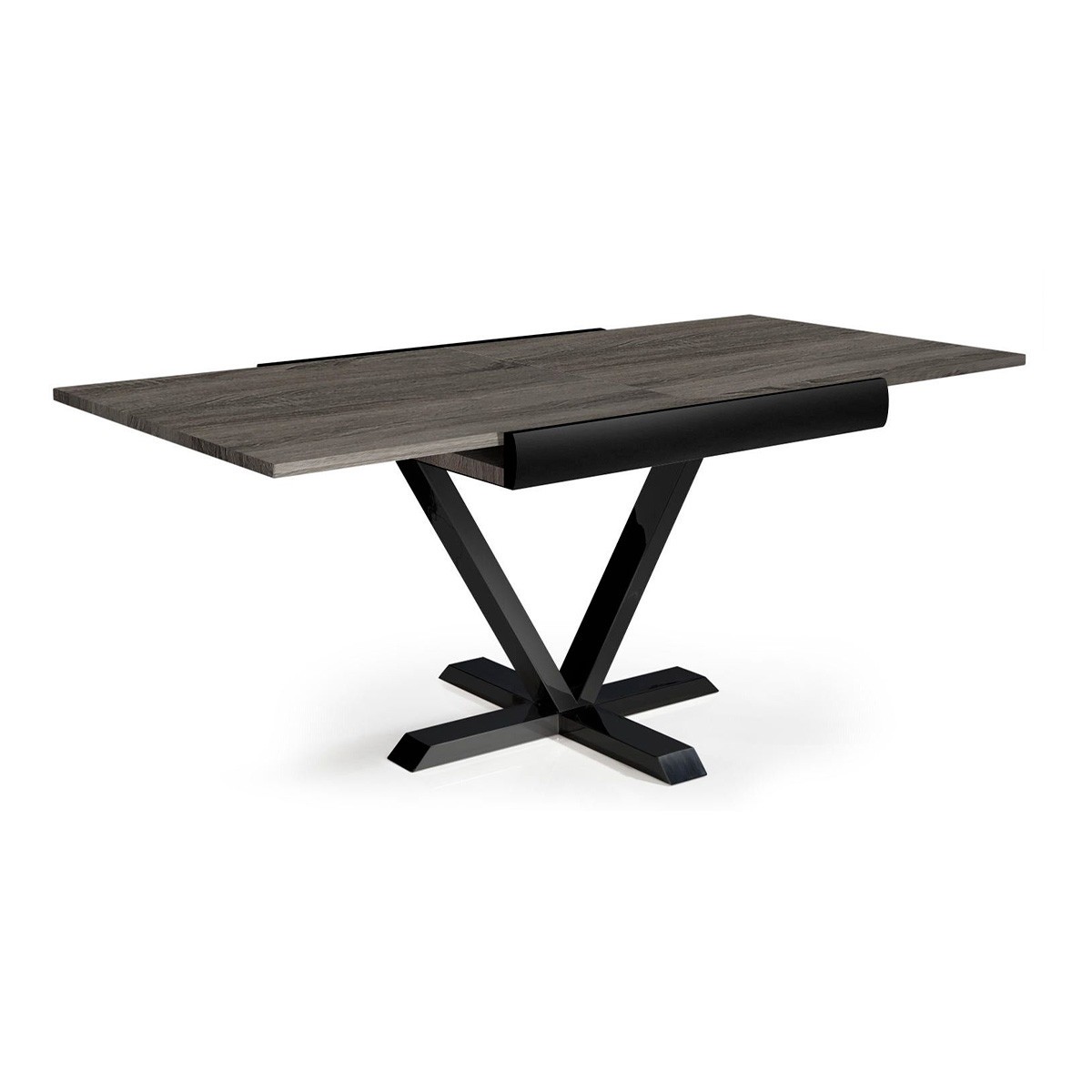 Table à manger extensible Shoreditch 90-180cm marron en bois
