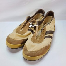 Vintage 1970 s Trax 2 Stripe Athletic Tennis Shoes Size 8 Brown NO LACES