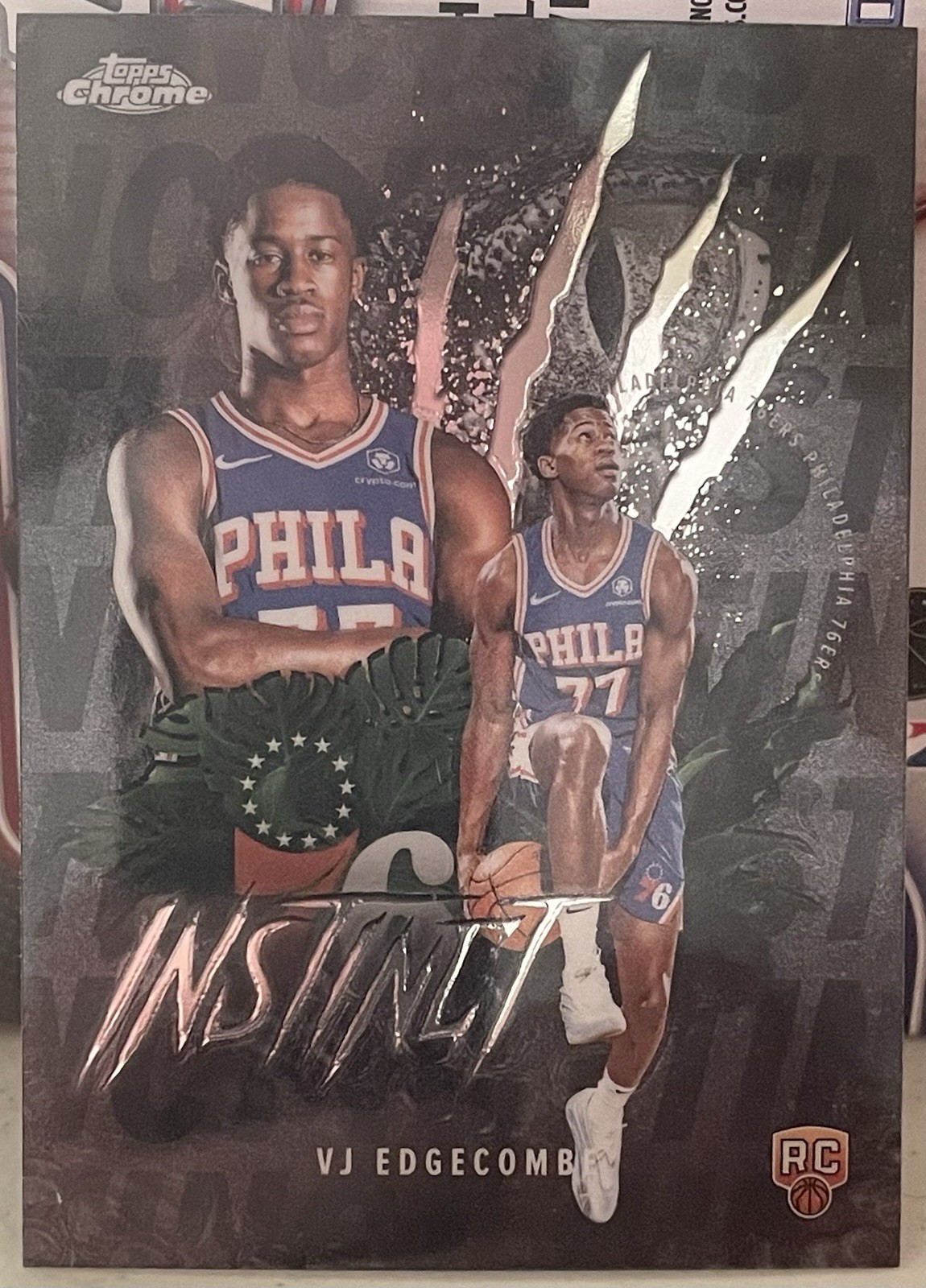 VJ Edgecombe 2025-26 Topps Chrome Instinct RC Rookie Philadelphia 76ers