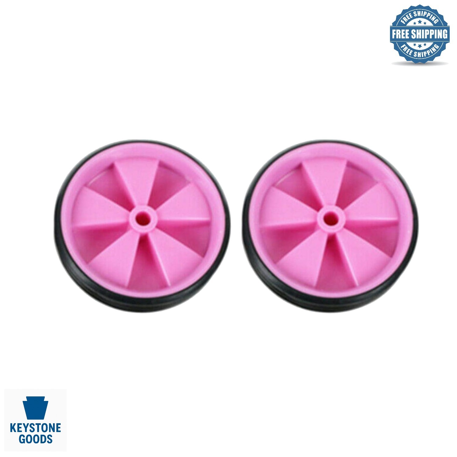 Training Wheels - Pink, Heavy Duty, Low Noise Rubber Supports