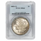 1885CC Morgan Silver Dollar $1 PCGS MS 64