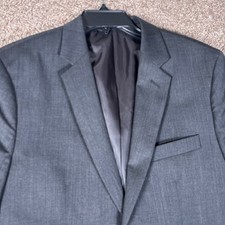 Banana Republic Tailored Slim Fit Wool Blazer Mens 40S Charcoal Grey Suit Jacket