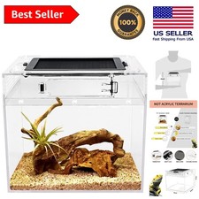 Modern 2 Gallon Mini Reptile Terrarium - Full View Design for Insects  Lizards