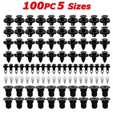 100pcs Bumper Fender Trim Clips Push Pin Rivet Panel Fasteners Fits Toyota 5 S 100pcs Bumper Fender Trim Clips Push Pin Rivet Panel Fasteners Fits Toyota 5 S