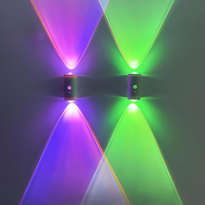 Rechargeable RGB LED Wall Lamps - Motion-Sensing Step Lights with Remote Control