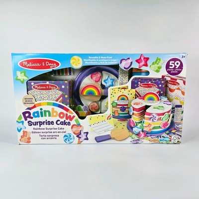 Melissa & Doug Rainbow Surprise Cake Play Set Wooden 59 Pc New Sealed