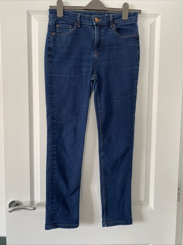 M&S Women's The Lily Blue Indigo Mix 5 Pocket -Slim Fit Jeans - Size 12 Regular