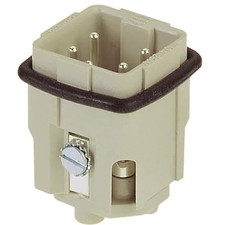 1PC HARTING ELEKTRONIK INC 09200042611 Rectangular Plug Insert, 4 PE, 14-18AWG,