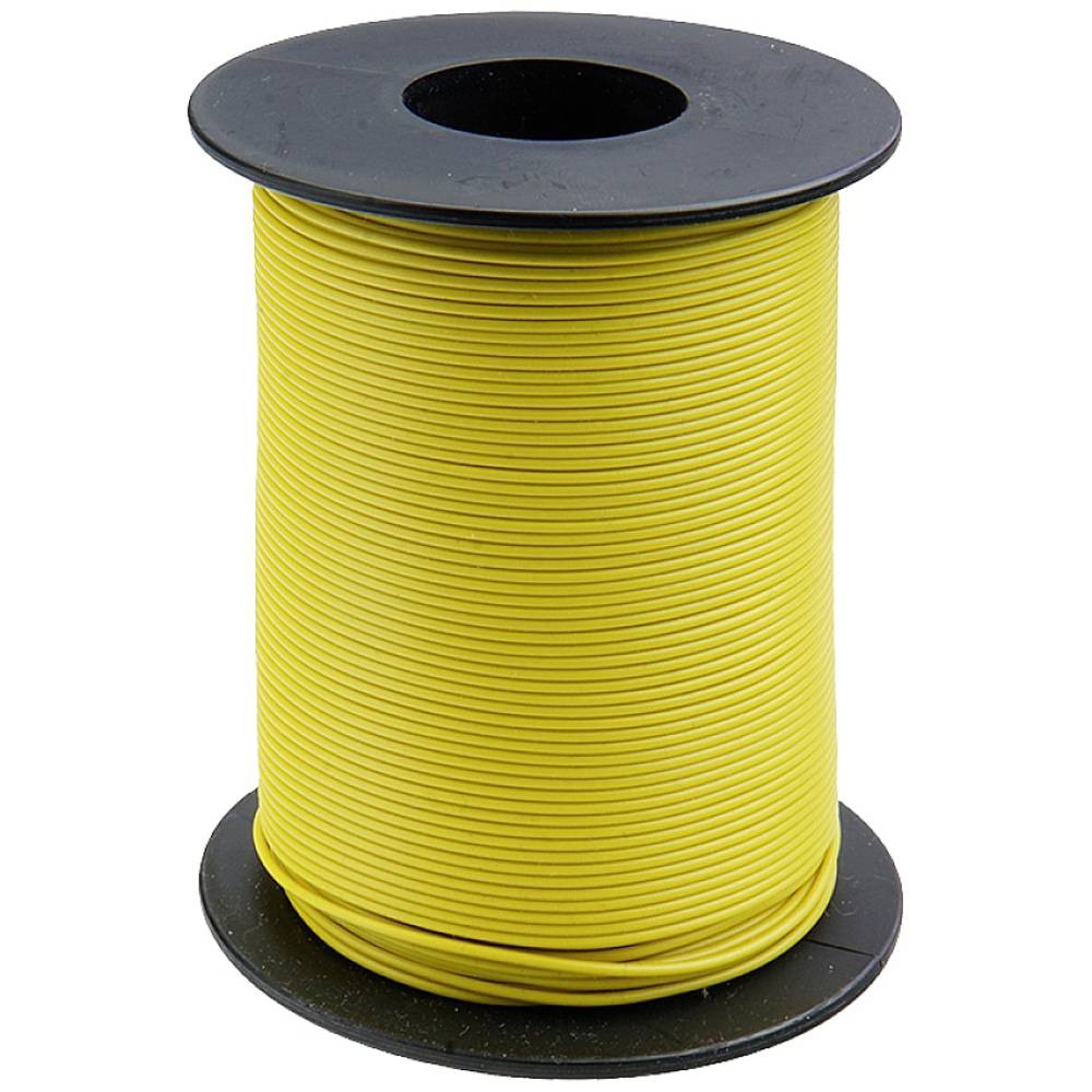 Fil de câblage 1 x 0.25 mm² jaune Donau Elektronik bobine 25 m pour électronique