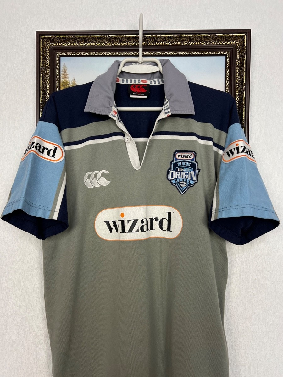 カンタベリー NZ製 オークランドブルース ラグビーラガーシャツ L 90s Vintage 90's Canterbury NSW Blues State of Origin Rugby Union