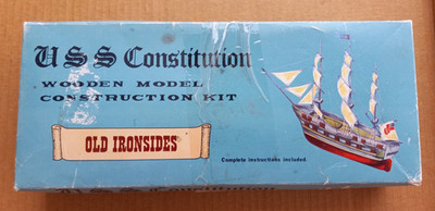 Vintage USS Constitution ''Old Ironsides''- Wooden Model Kit Japan