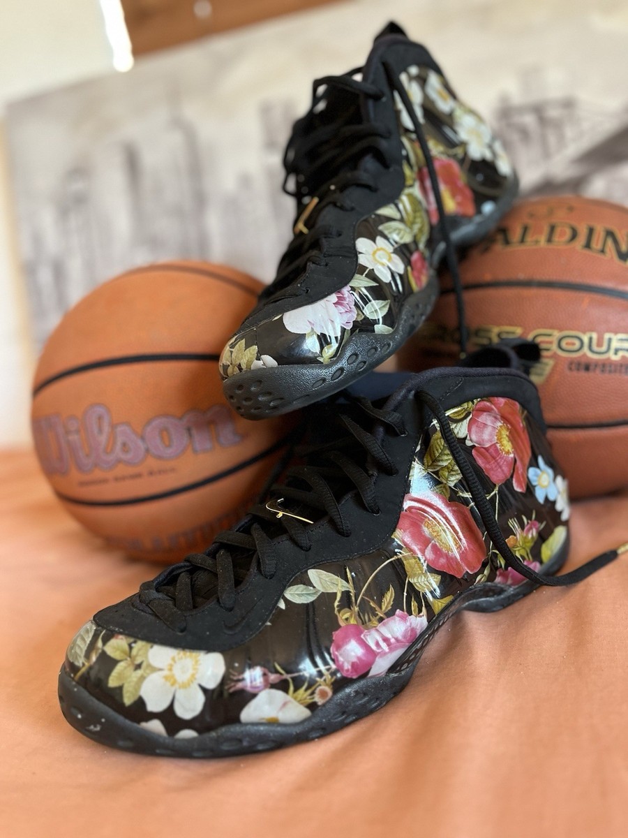 floral foamposite on feet