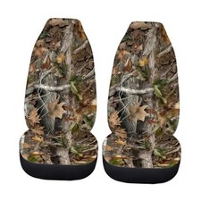 2 Piece Universal Camo Car Seat Cover for Women Men, Forest camouflage