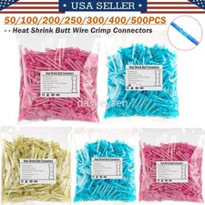 500/100x Heat Shrink But Connector Waterproof Electrical Wire Marine Butt Splice