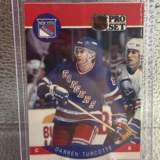 1990 PRO SET DARREN TURCOTTE #208 ROOKIE CARD. rookie card picture